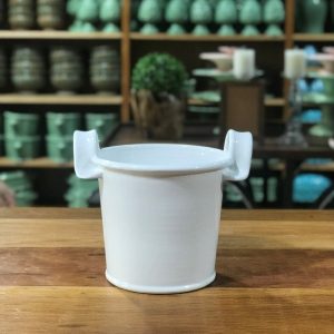 Cachepot balde porcelana branca