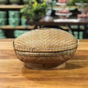 Caixa oval bambu II