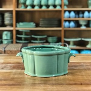 Floreira inglesa verde ceramica