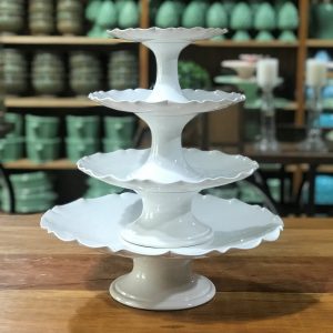 Fruteira onduladinha porcelana