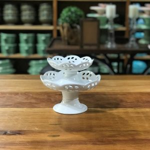 Fruteira  flores porcelana