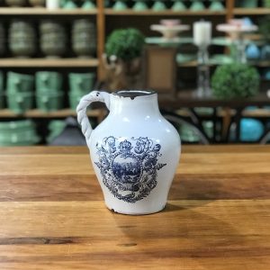 VASO GARRAFA BRASÃO AZUL ALÇA TRANÇADA