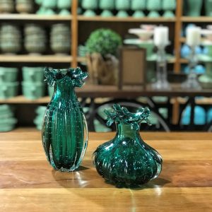 Vaso garrafinha murano verde