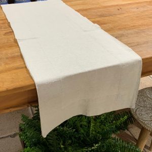 Caminho de mesa linho bege