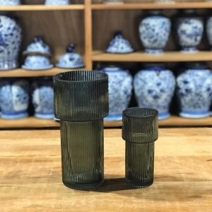 Vaso alto verde friso