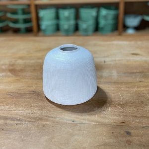 VASO TEXTURIZADO CERÂMICA BRANCA