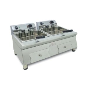 Freidora eléctrica 12+12 litros 4,5+4,5 kw monofásica Línea 600