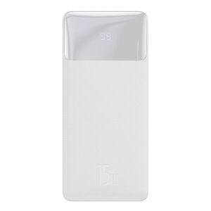 Baseus 10000mAh 15W Power Bank Bipow Digital Display White
