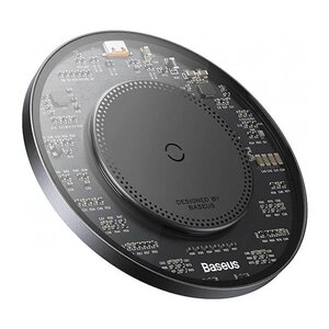 Baseus Simple 2 15W Wireless Charger Cluster Black（Include: Cable Type-C To Type-C 24W 12V/2A 1m Cluster Black) – CCJJ050001