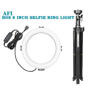 AFI R08 8" LED Ring Light With Tripod Stand