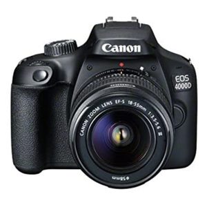 Canon EOS 4000D DSLR Camera and EF-S 18-55 mm f/3.5-5.6 III Lens