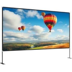 150" Portable Projector Screen with Stand — 4K, 16:9