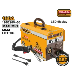 SOLDADORA INVERTER MAG/MIG/MMA/TIG/LIFT 110/220V 160A