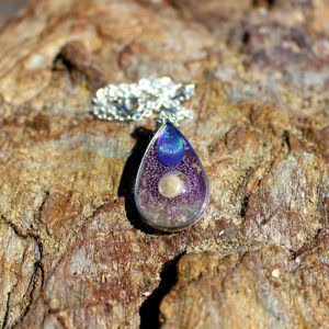 Pendentif "Goutte myrtille" - bijoux galatée merveilles - pendentif de sirène - bijoux de sirène - bijoux coquillage - bijoux fantaisies - colliers de sirène