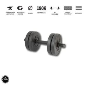 GazoFitness® Kézi Súlyzó 1x6Kg(Össz:6Kg)Menetes súlyzórúddal