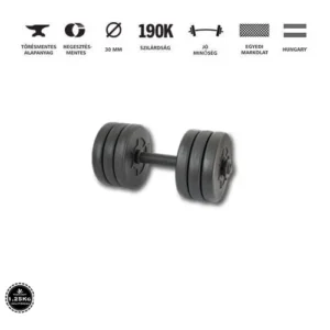 GazoFitness® Kézi Súlyzó 1x8,5Kg(Össz:8,5Kg)Menetes súlyzórúddal