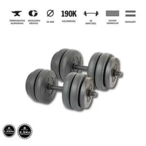 GazoFitness® Hardcore Készlet 67,5 kg (Menetes kézisúlyzórúddal) - Image 4