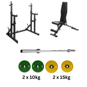 Adjustable Squat Stand Bench Press Bundle