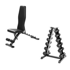 105kg Hex Dumbbell and Bench Bundle