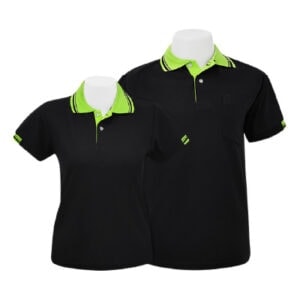 เสื้อโปโลสีดำปกเขียว MN Polo