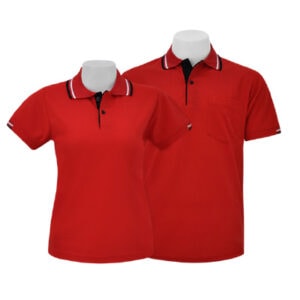 เสื้อโปโลสีแดงขลิบดำ MN Polo