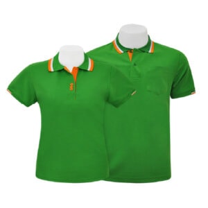 เสื้อโปโลสีเขียวเข้ม NU Polo ผ้า TK Ring หนานุ่ม สวมใส่สบาย