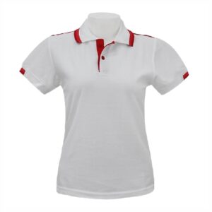 Alternative view of เสื้อโปโลสีขาวขลิบแดง MN Polo
