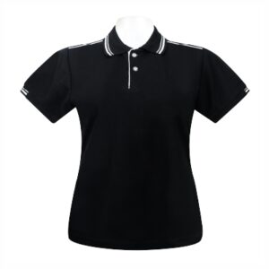 Alternative view of เสื้อโปโลสีดำขลิบขาว MN Polo