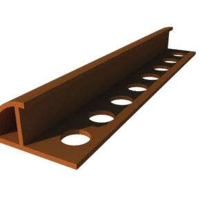 Műanyag élvédő csempéhez 10mm, 2.6m, világosbarna