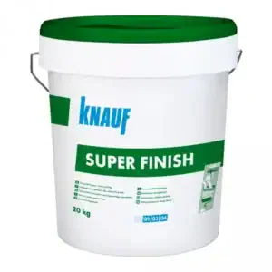 Knauf SuperFinish készrekevert glettanyag 20 kg – Profi minőségű, azonnal használható belső felületképzéshez