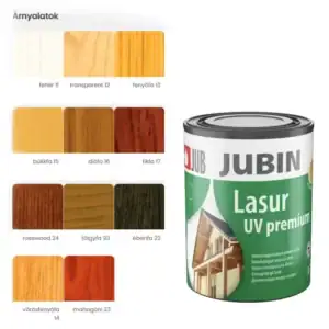 JUB Jubin Lasur UV premium oldószeres vastaglazúr 11 fehér 0,75 L