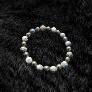 Cosmic Grounding: Hematite & K2 Jasper Bead Bracelet