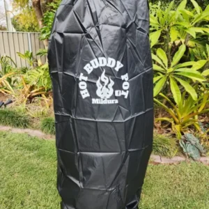 black cover of heater with logo