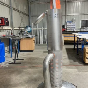 outdoor heater with flames