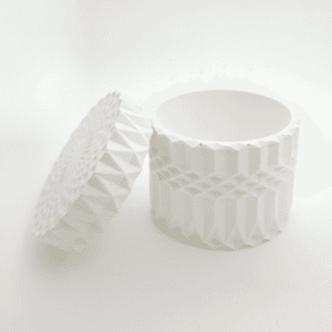 Fractal Broad Concrete Jar with Lid – Pura Cavitas