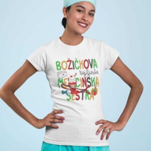 Majica Božičkova Najljubša Medicinska Sestra