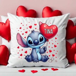 Blazina Stitch s srčkom (IME PO ŽELJI)