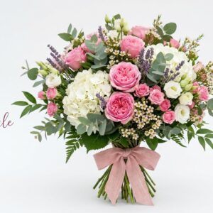 Bouquet Elegance Rosa e Bianco