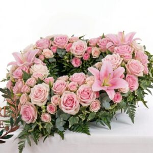 Cuscino Funebre Sguardo di Luce (con Gigli e Rose)