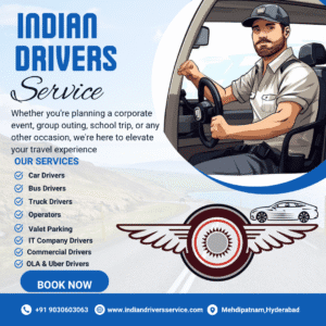 Indian Drivers service Poster valet parking near me