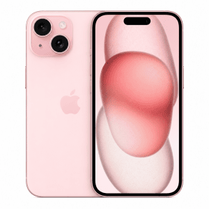 iPhone 15 Pink for sale in NYC - front and back product view