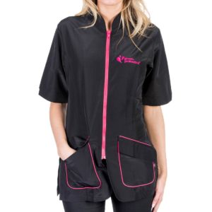 Pink piping trim Roze (bies) /Zwart de rits in het midden
