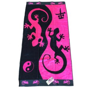 Eidechse pink, XL-Strandtuch