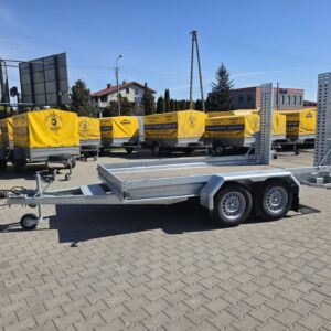 Przyczepa pod koparkę inny sprzęt Uniwersalna 350×180 najazd regulowany 170 cm do 3500 kg