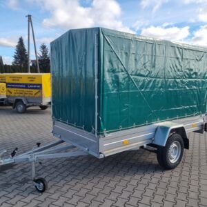 Przyczepa jedno osiowa RYDWAN A750/G3 Z PRZEDNIĄ BURTA OTWIERANĄ