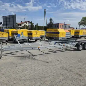 Przyczepa Podłodziowa PC2/780-2700 Płoza 380 cm + 4 denne rolki SZEROKOŚĆ 255 cm LED