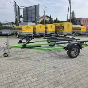 Przyczepa pod dwa skutery HAMOWANA “” ZIELONA POD KAWASAKI