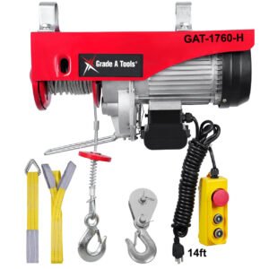 Winch Hoist 1760 LBS 110V w Extra long pendant - Collision and Automotive