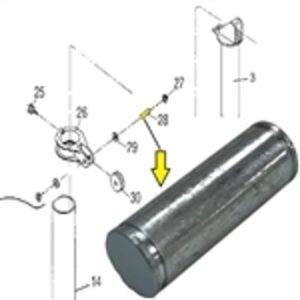 Replacement pin for Chief Roller Wheel 5" - 1/2" Chain