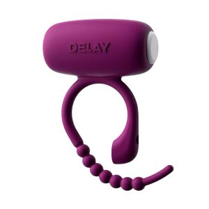 ерекційне кільце delay з вібрацією та анальним стимулятором силікон
